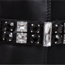 Botas decoradas con piedras negras CH19176 Negra negro 1 Botas decoradas con piedras negras CH19176 Negra negro 1