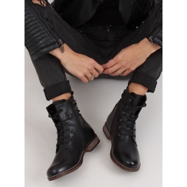 Botas negras botas negras con cordones PG08 Black negro 4