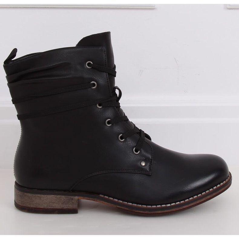 Botas negras botas negras con cordones PG08 Black negro 2