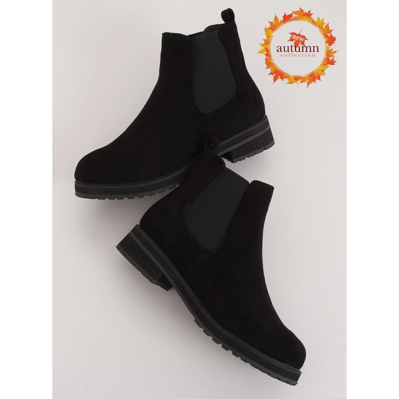 Botines Chelsea negros para mujer negro F-3799 Black 1 Botines Chelsea negros para mujer negro F-3799 Black 1