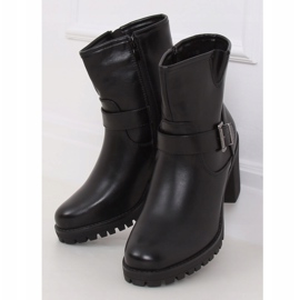 Botas negras con tacones anchos E9314 Negra negro 4