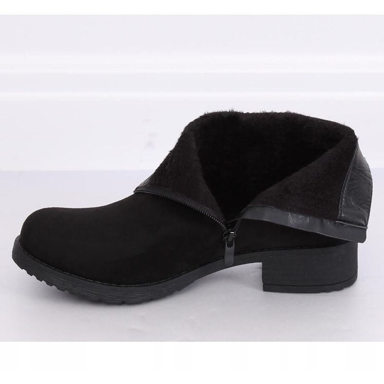 Botas de mujer de ante negro negro 1210D-PA Negro 1