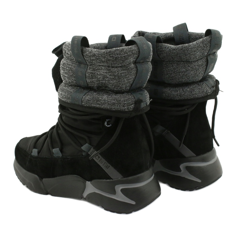 Botas de nieve Big Star Sport con piel GG274628 negro gris 3
