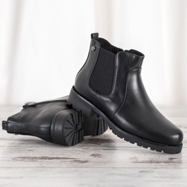 Groto Gogo Botines Chelsea con Cremalleras negro 3