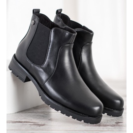 Groto Gogo Botines Chelsea con Cremalleras negro 4