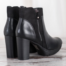 Weide Botines negros con cremallera 3