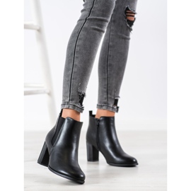 SHELOVET Botas con Tacón Decorativo negro 3