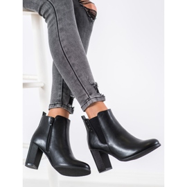 SHELOVET Botas con Tacón Decorativo negro 4