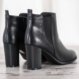 SHELOVET Botas con Tacón Decorativo negro 1