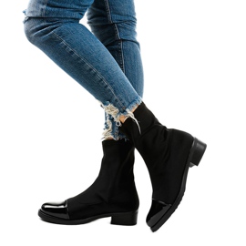 Botas sin cordones planas negras NC780 negro 2