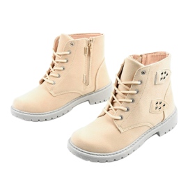 Botas beige con cremallera Delothia 2