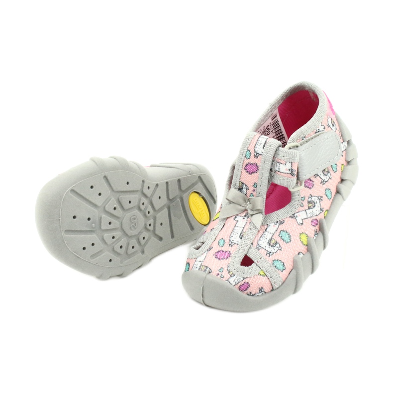 Calzado infantil befado 190P099 rosado gris 4