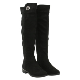 Botas Largas de Ante Filippo DKZ1637 / 20 BK negro plata 2 Botas Largas de Ante Filippo DKZ1637 / 20 BK negro plata 2