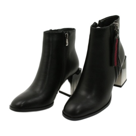 Botines de tacón negros con estilo para mujer Filippo DBT1548/20 BK 2