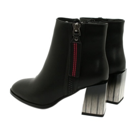 Botines de tacón negros con estilo para mujer Filippo DBT1548/20 BK 3