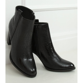 Negro Tacones de piel de serpiente UK10 Negro 1