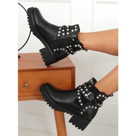 Negro Botas con tachuelas negro NC1081 Negro 4