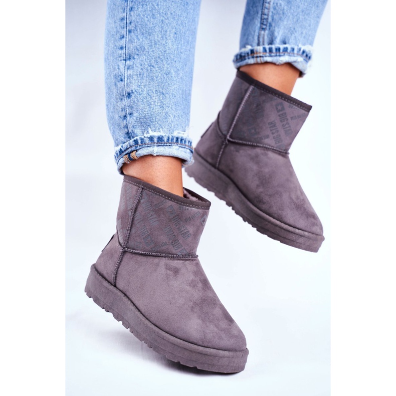 Botas de nieve cálidas grises para mujer Big Star GG274558 1