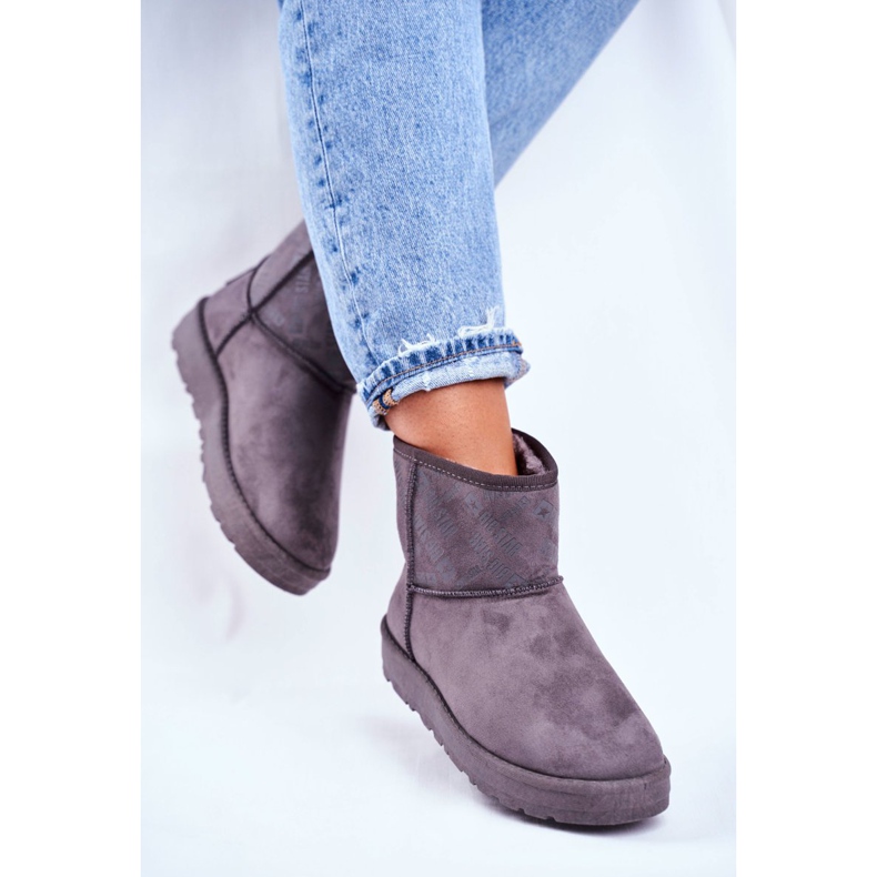 Botas de nieve cálidas grises para mujer Big Star GG274558 2