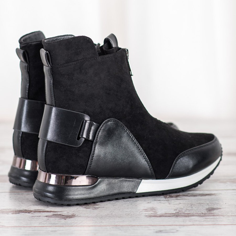 Goodin Botas deportivas con cremallera negro 1