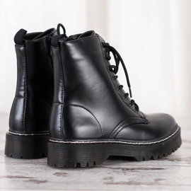 SHELOVET Botas en el control deslizante negro 3