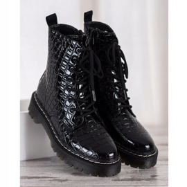 SHELOVET Botas con patrón negro 3