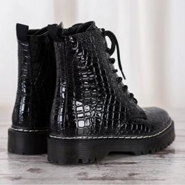 SHELOVET Botas con patrón negro 4