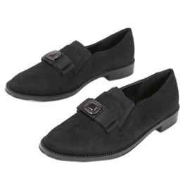Zapatos negros sin cordones con cinta 236-1 1
