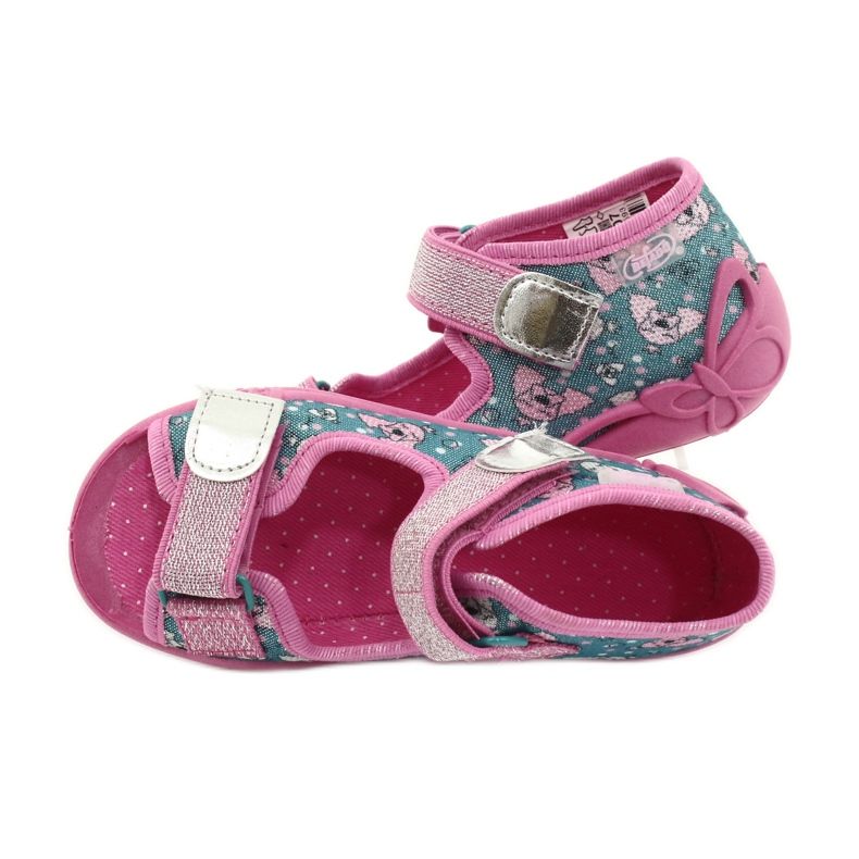 Calzado infantil befado 242P107 rosado plata multicolor 4