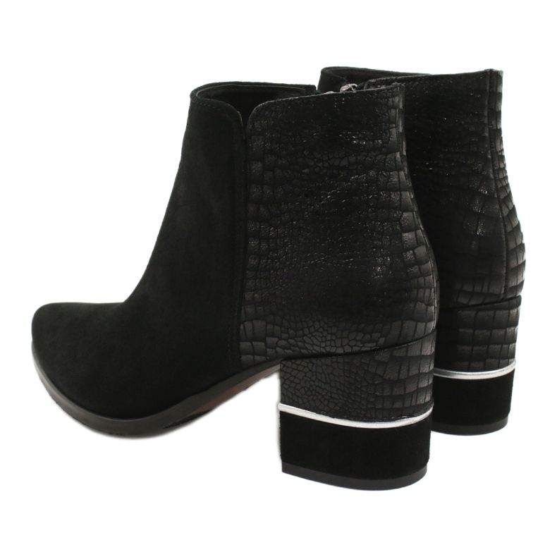 Botas de gamuza elegantes Gamis 4005 negras negro 3