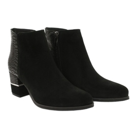 Botas de gamuza elegantes Gamis 4005 negras negro 4