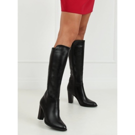 Botas negras de tacón alto UK03P Black negro 3