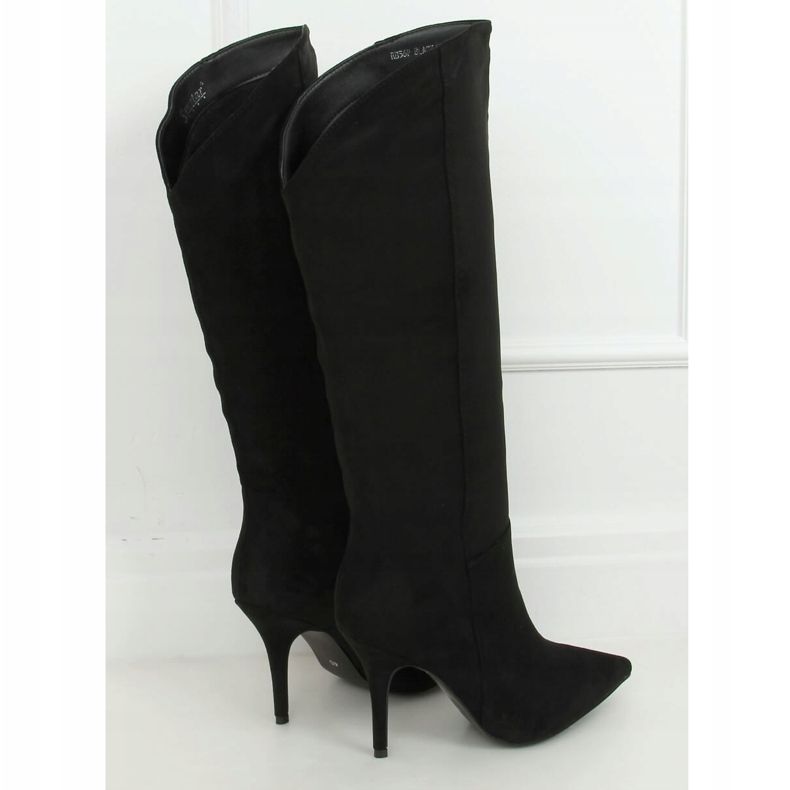 Botas negras sobre un stiletto negro RB56P Black 1