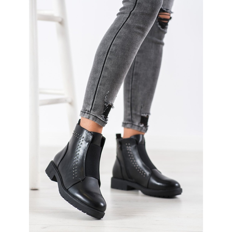 Sergio Leone Botas cómodas con banda elástica negro 2 Sergio Leone Botas cómodas con banda elástica negro 2