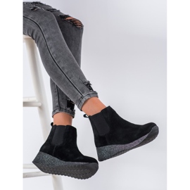 Filippo Botas de cuña negro 3