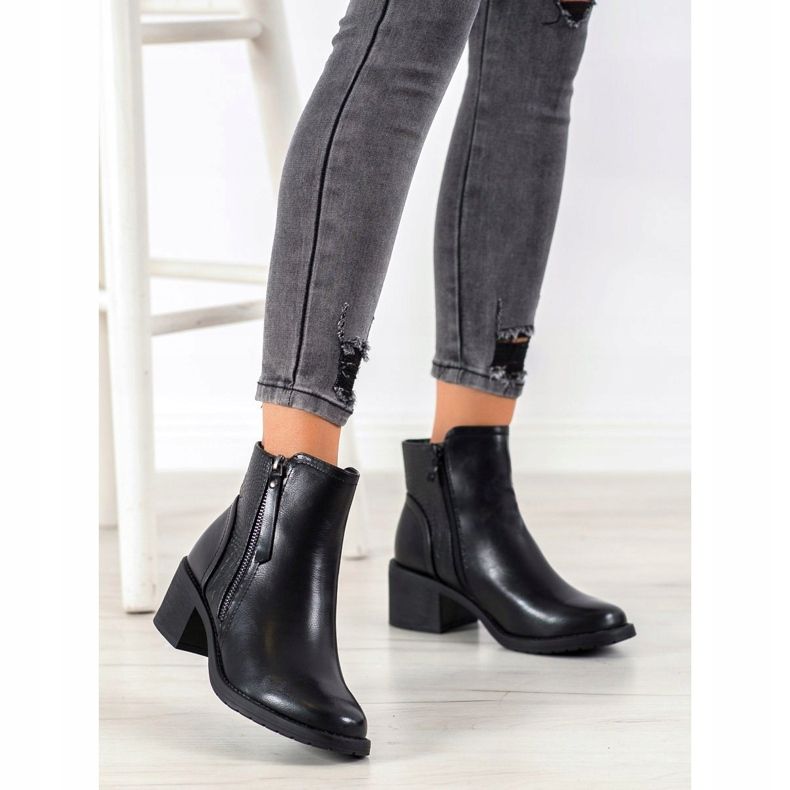 Small Swan Botas clásicas con cremallera negro 1