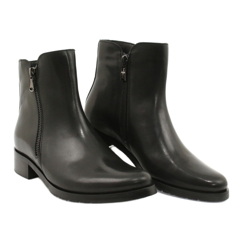 Arka Botas negras de cuero para mujeres para una cremallera 2881 negro 5