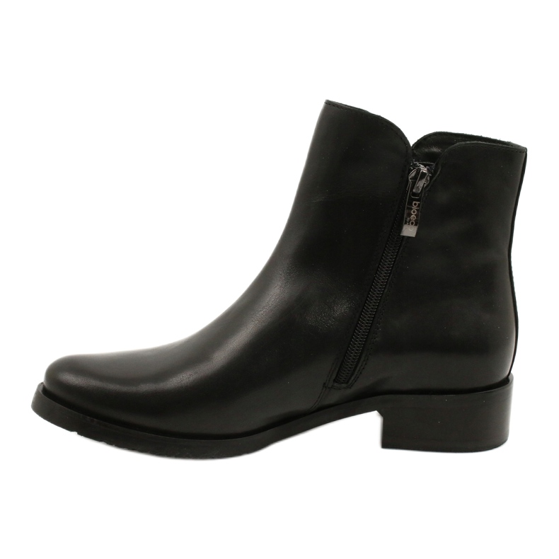 Arka Botas negras de cuero para mujeres para una cremallera 2881 negro 1