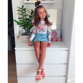 FRROCK Sandalias Infantiles Con Velcro Rosa Brillante Milena rosado 5