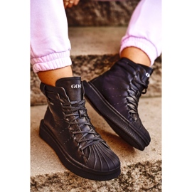 Zapatos Deportivos Mujer Piel GOE Negro GG2N3050 4