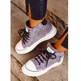 Zapatos Deportivos Mujer Piel GOE Gris GG2N3079 marrón 2