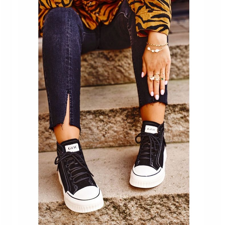 Zapatos Deportivos Mujer Piel GOE Negro GG2N3062 2