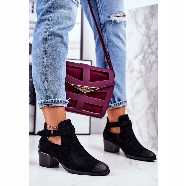 Vinceza Botas De Mujer De Tacón Alto Con Recortes Negro Sicilia 1