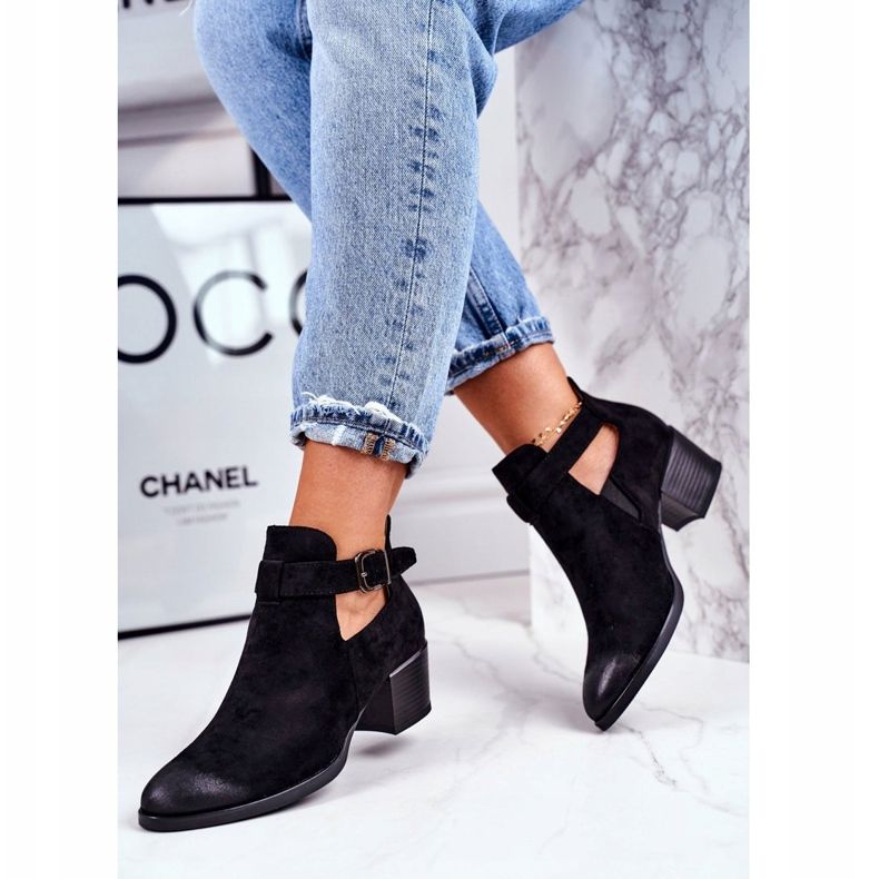 Vinceza Botas De Mujer De Tacón Alto Con Recortes Negro Sicilia 2