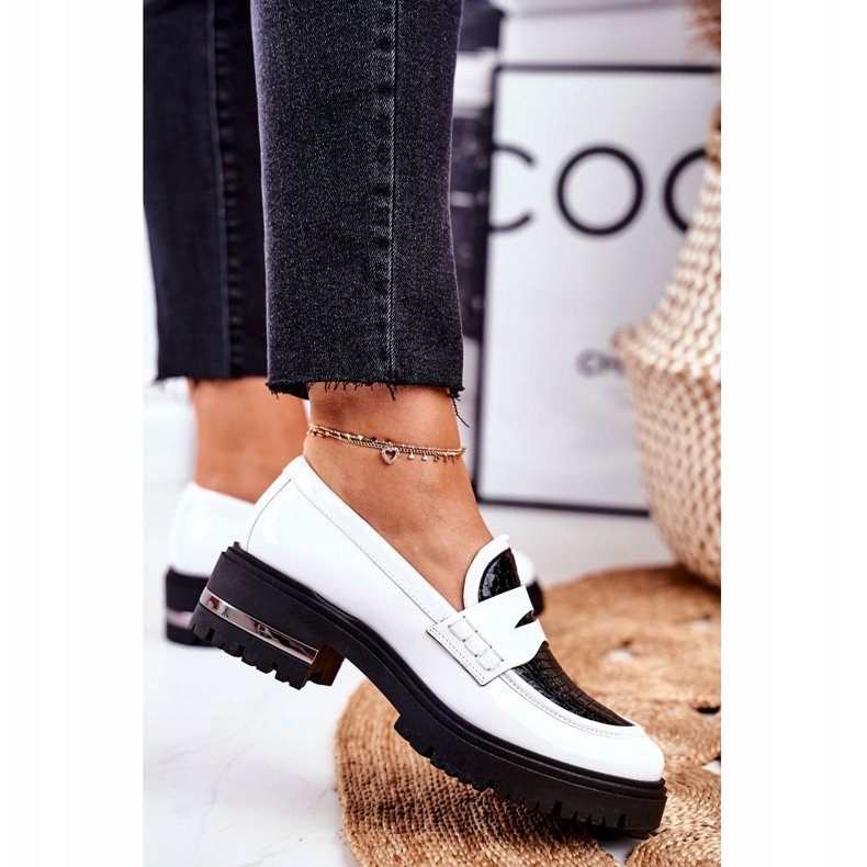 PV3 Mocasines Brogues Mujer Piel Blanco Visconi 3136042 negro 2