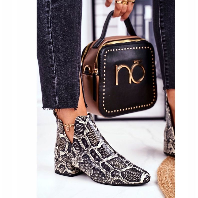 PV3 Botas de Mujer con Recortes, Piel Visconi 2625804 gris 2