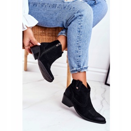 Mujer Botas Con Tacón Cuero Big Star Negro GG274329 2