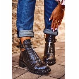 Botas de mujer negras con recortes Black Hampton negro 2