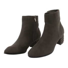 Botas de mujer Filippo con un tacón decorativo 540 gris 2
