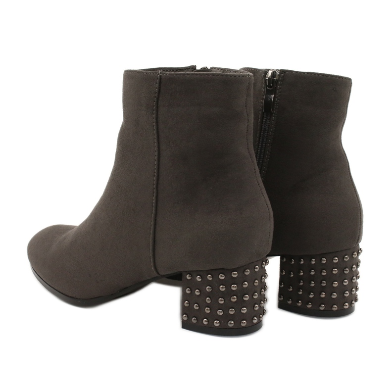 Botas de mujer Filippo con un tacón decorativo 540 gris 3